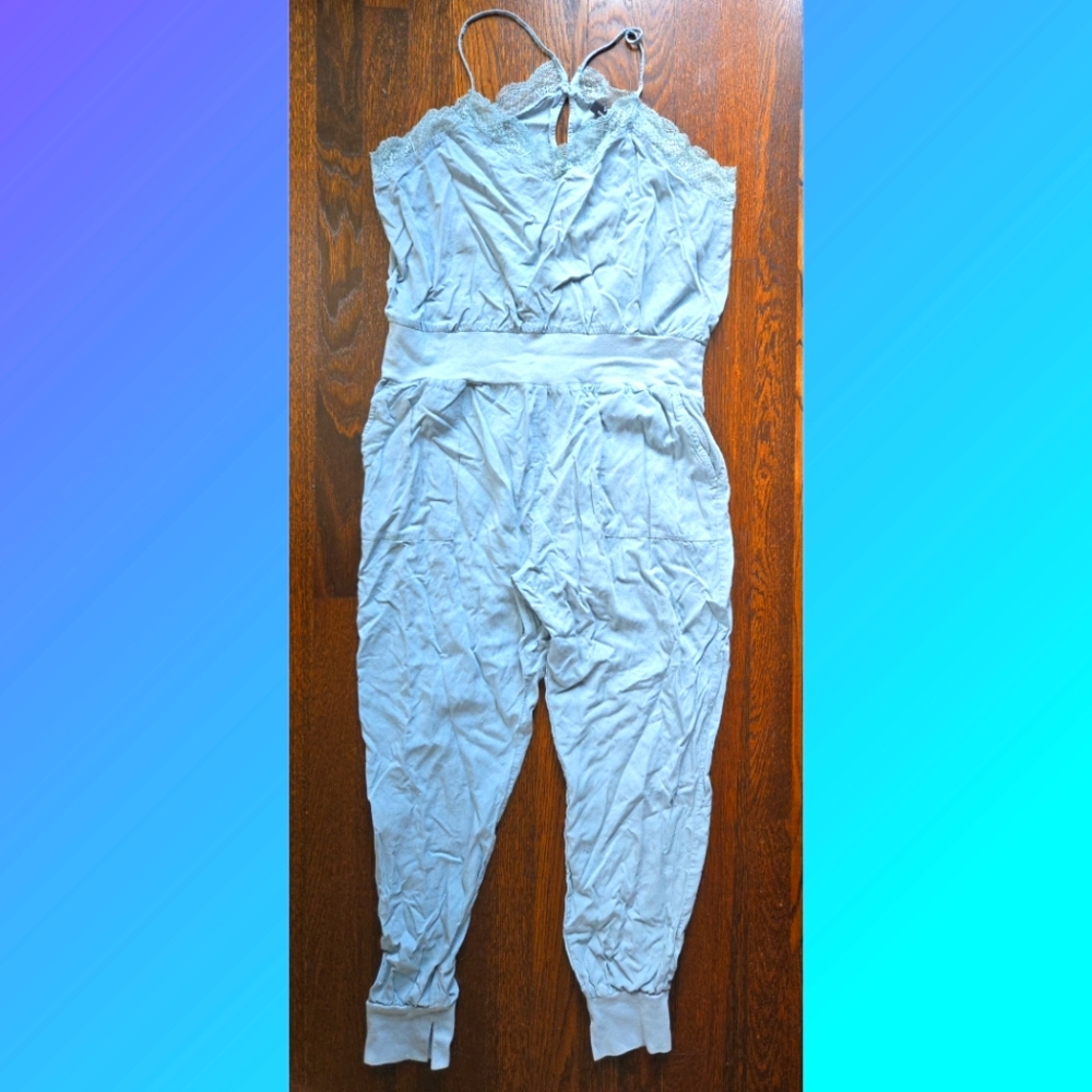 Jumpsuit Tencel Vici Lace Dusty Light Blue‎ Size XL